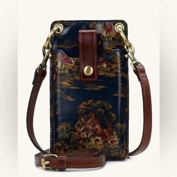 Patricia Nash Handbags - PATRICIA NASH Farleigh Leather Crossbody Phone Case Wallet Bag Kent Countryside